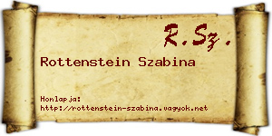 Rottenstein Szabina névjegykártya